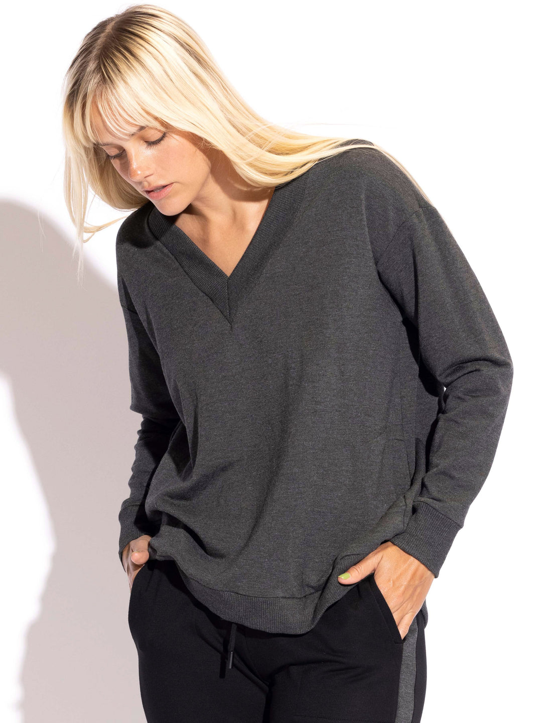 Deena Ultra soft V-Neck long Sleeve Top