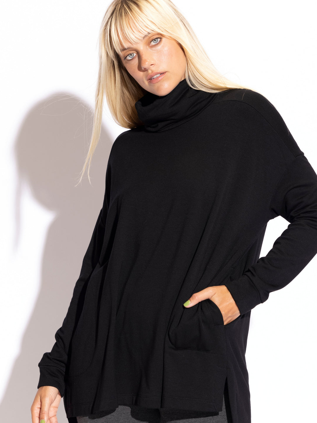 Lauren Turtle Neck Square Tunic