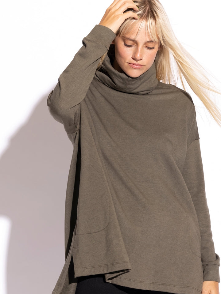 Lauren Turtle Neck Square Tunic