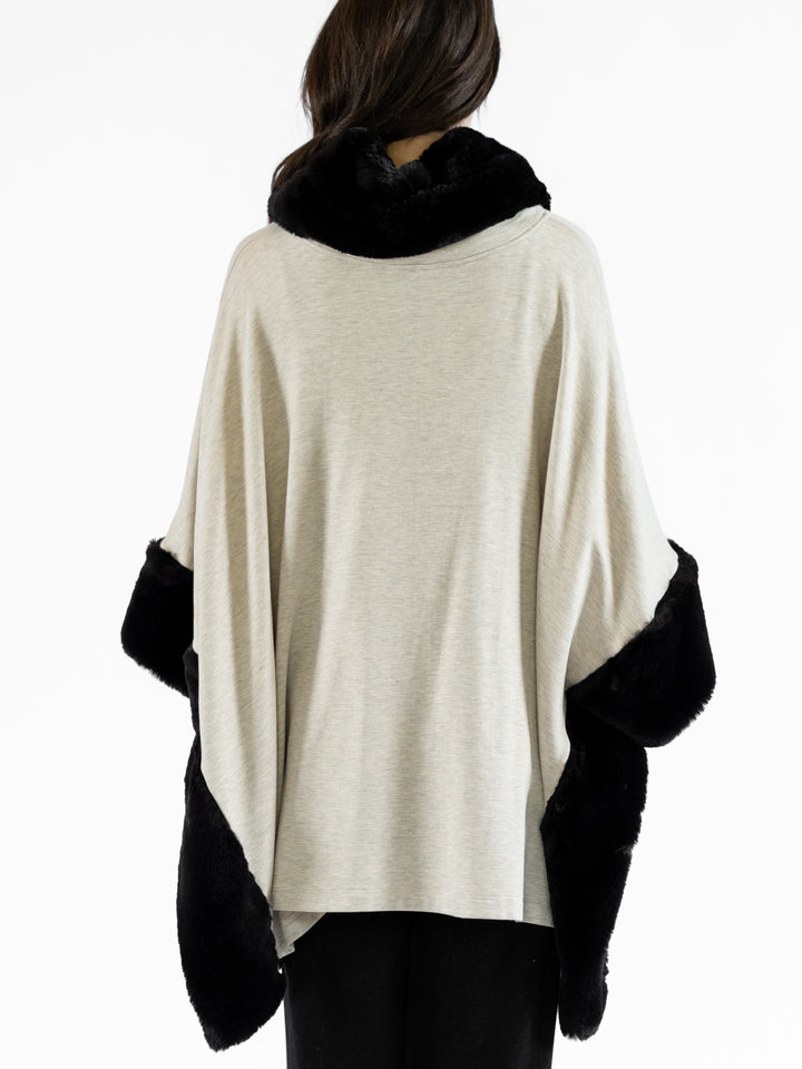 Sian Cowl Neck Square Poncho