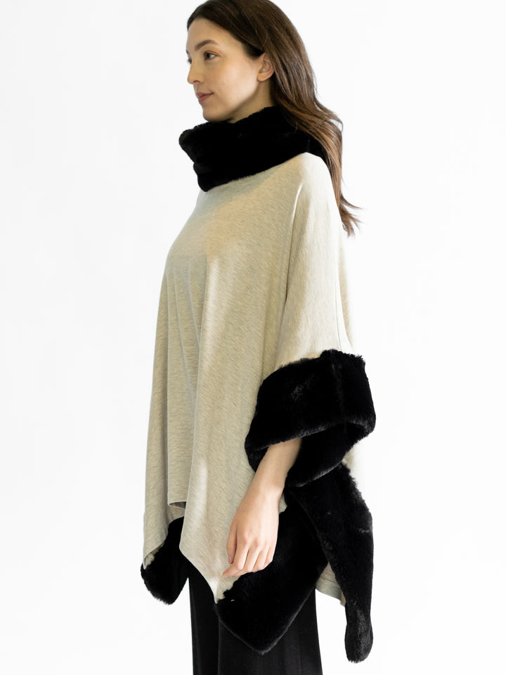 Sian Cowl Neck Square Poncho