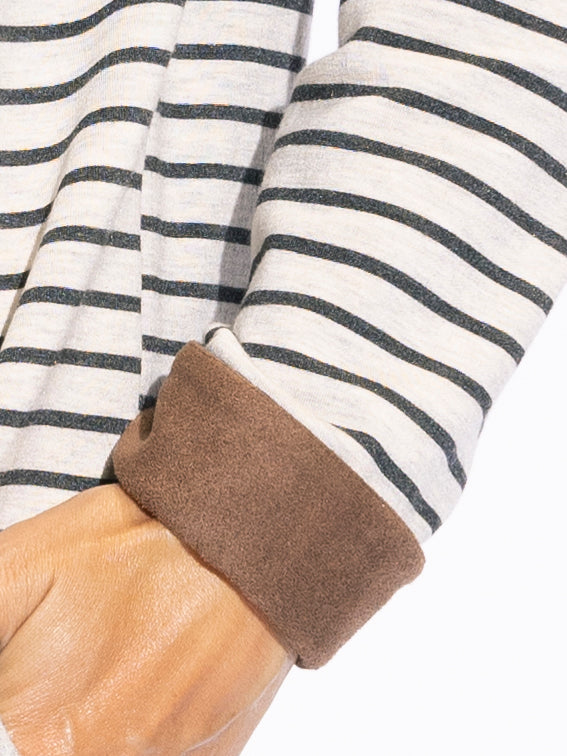 Bailey Shirttail Hem Stripe Pullover