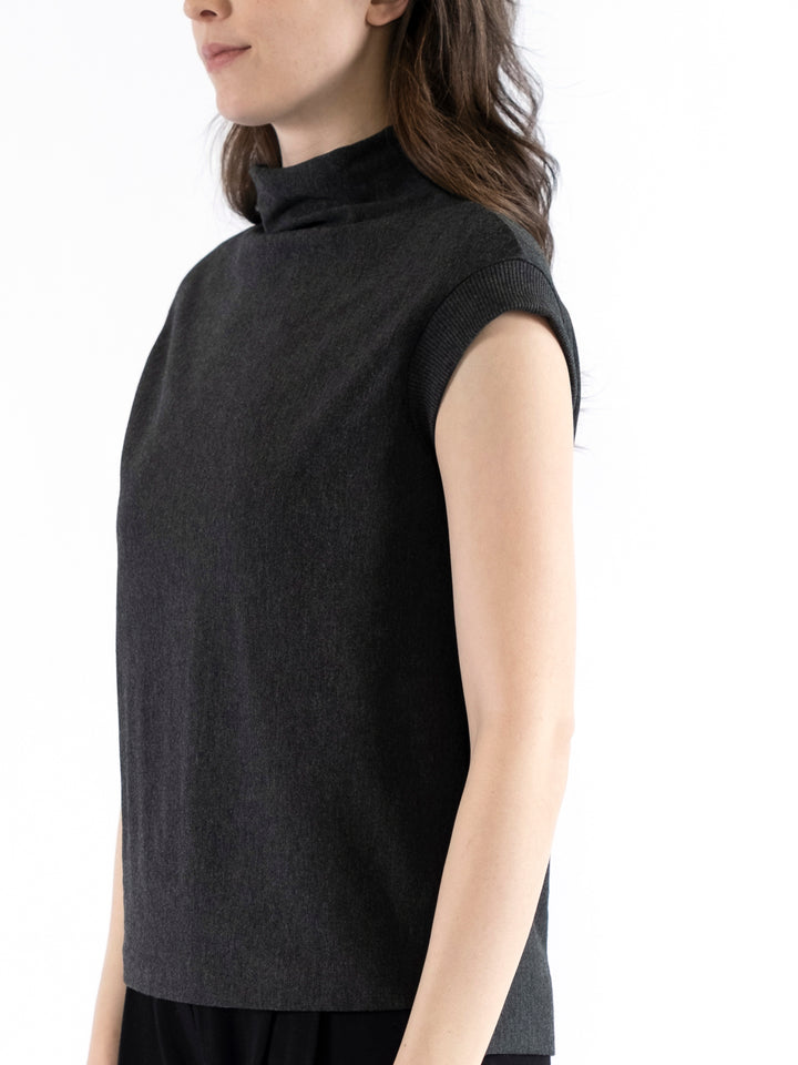 Devin Funnel Neck Sleeveless Top